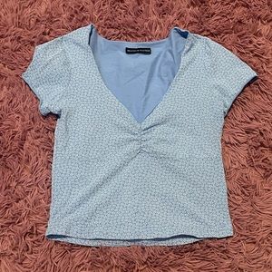 baby blue floral brandy melville tee